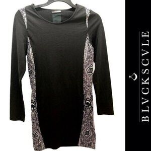 BLVCK SCVLE Black Scale NEW Paisley LS Dress, S